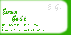 emma gobl business card